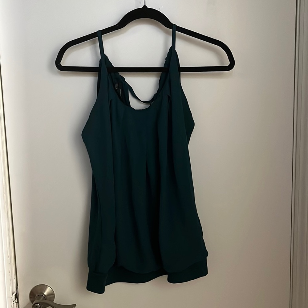Cute flow tank top dress up or down emerald green